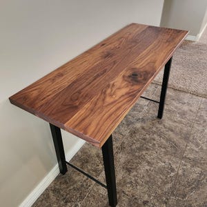 Knotty Walnut Table Top: Farmhouse Style Shelf (Legs/Hardware Not Included)