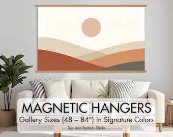 Colgador magnético Gallery Signature (superior e inferior / marco magnético largo para arte de pared)