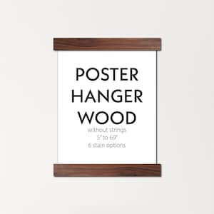 Magnetic Wood Poster Hanger – Magnetic Frame for Canvas Prints
