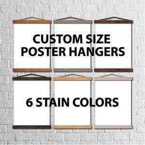 Magnetic wooden poster hanger - magnetic frame for canvas prints