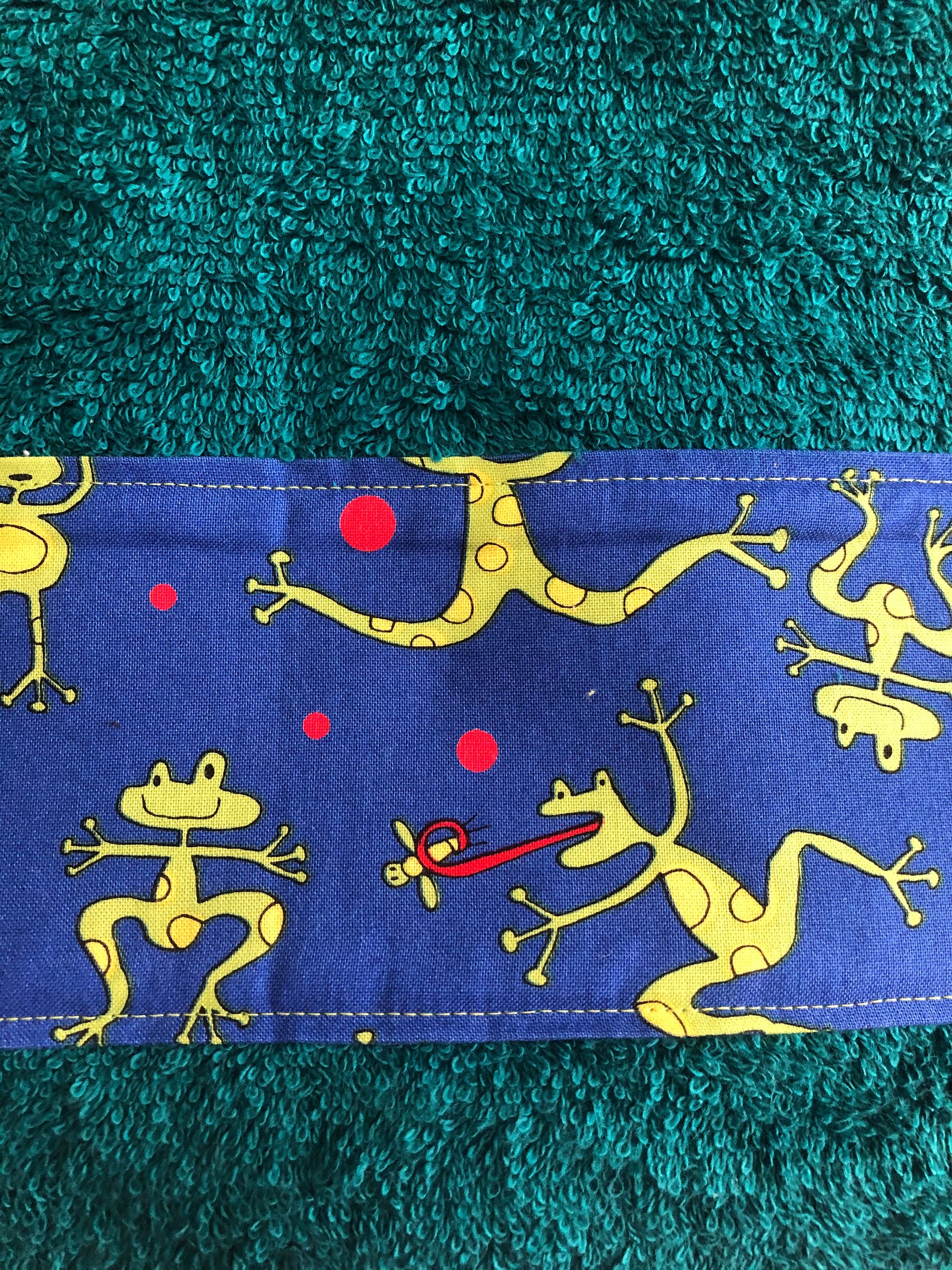 Children's Bath Towel Set Frog Etsy