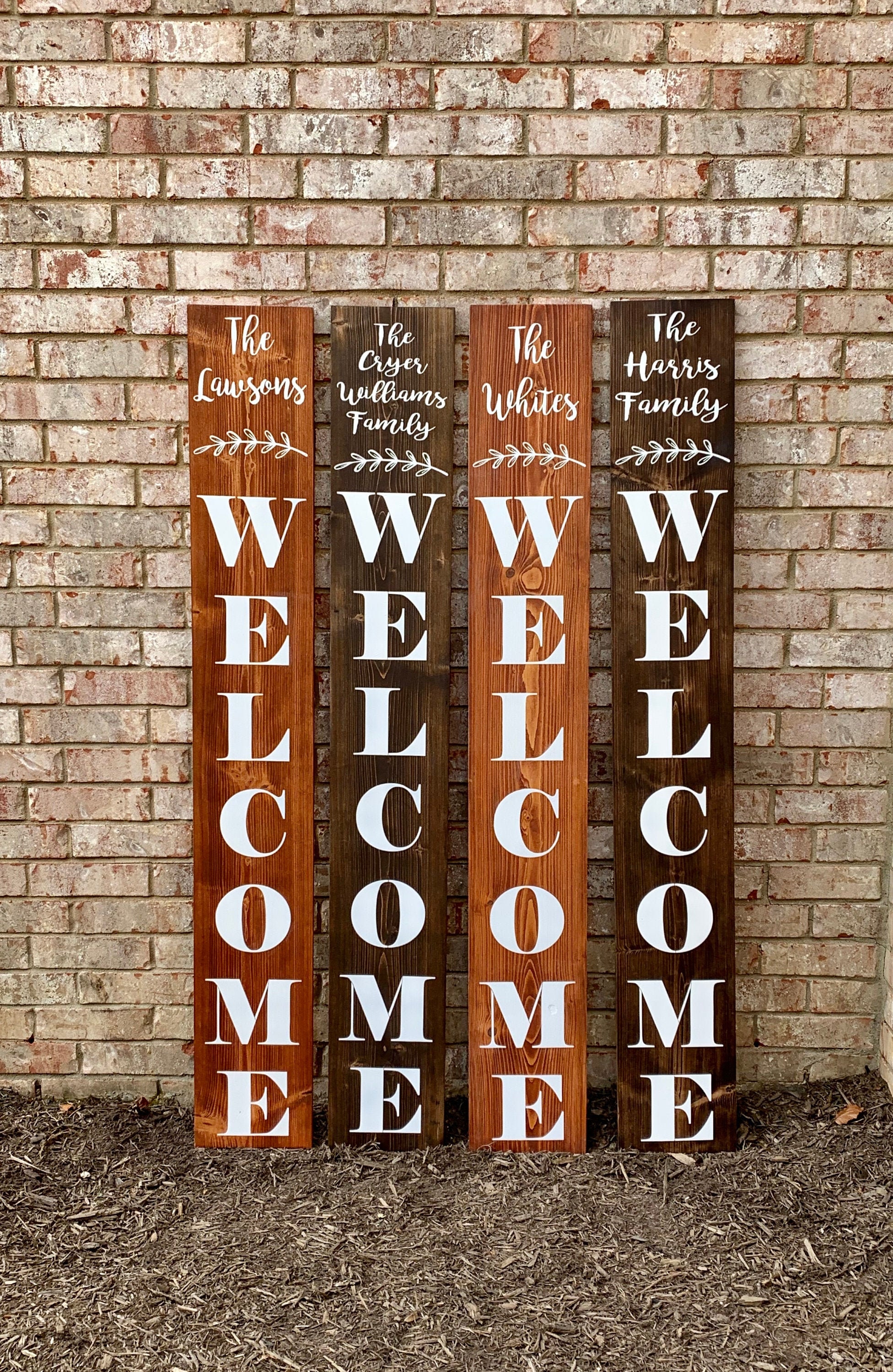 Personalized Sign Vertical Porch Sign Personalized Etsy