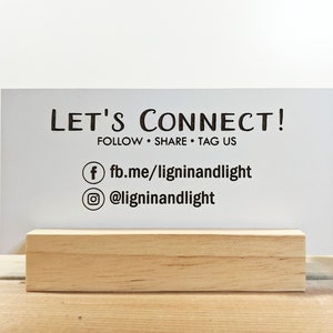 Wood Social Media Sign / Personalized Social Follow Like Sign for Guests, Airbnb, VRBO, Beach Rental House