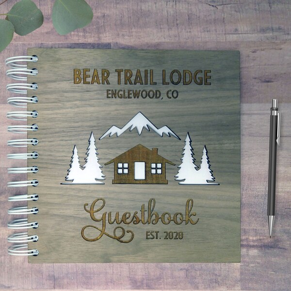 Cabin Guest Book Etsy
