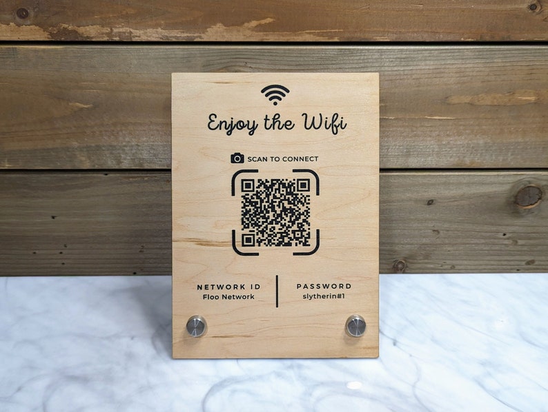 Wood Sign Reading Enjoy the Wifi