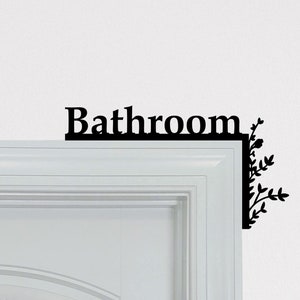 Bathroom Door Topper / Over The Door Sign / Bathroom Sign / Restroom Sign / AirBnB Host Sign / AirBnB Decor