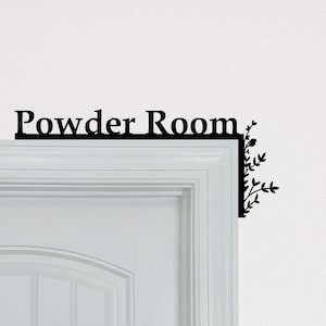 Powder Room Door Topper / Over The Door Sign / Bathroom Sign / Restroom Sign / AirBnB Host Sign / AirBnB Decor