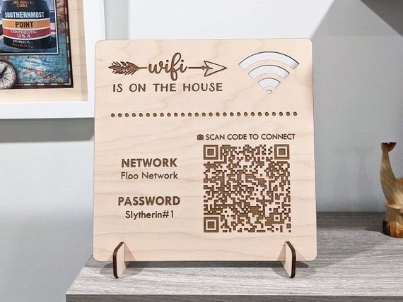 Small Wifi Password Hanging Sign/chalkboard Sign Wifi Password Chalkboard - Housewarming Gift, Guest Wifi Sign, Wifi Small Wifi Password Hanging Sign/ Chalkboard Light