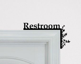 Restroom Door Topper / Over The Door Sign / Restroom Sign / Business Decor / AirBnB Host Sign / AirBnB Decor