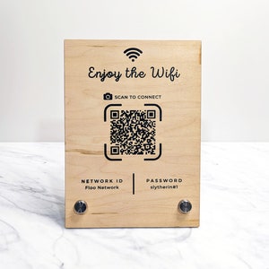 Wood Sign Reading Enjoy the Wifi