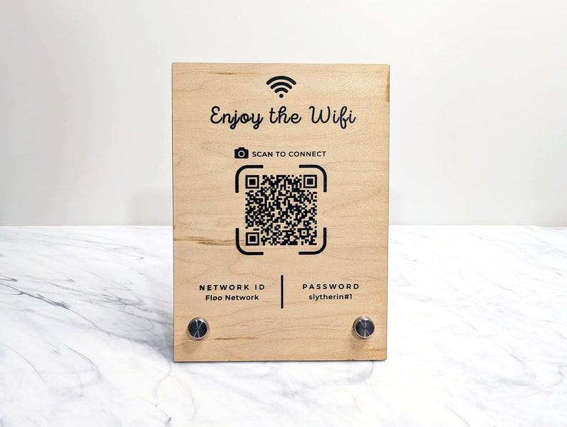 Wood Sign Reading Enjoy the Wifi