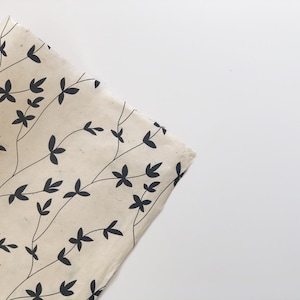 Gift wrapping paper set (2 sheets) | Botanicals D4 | handmade, ecofriendly, deckled edges, Nepalese paper