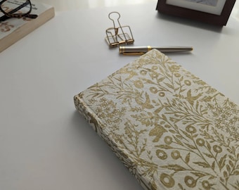Cuaderno de papel hecho a mano / Bosque Encantado / Tapa dura, Diario cosido a mano, Cuaderno en blanco, Diario en blanco, Lokta