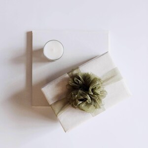 Papel nepalí hecho a mano (2 hojas) / Beige natural / Envoltura de regalos, Scrapbooking, Manualidades de papel, ecológico, bordes desbarbados, sin ácido imagen 6