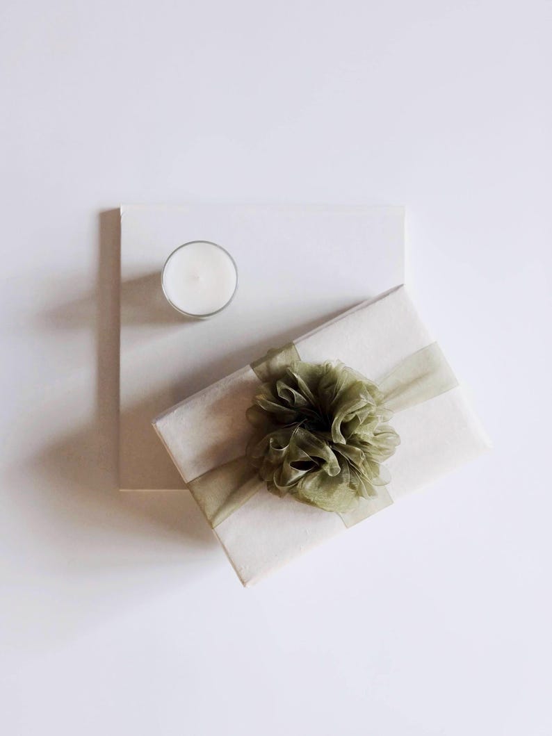 Papel nepalí hecho a mano (2 hojas) / Beige natural / Envoltura de regalos, Scrapbooking, Manualidades de papel, ecológico, bordes desbarbados, sin ácido imagen 6