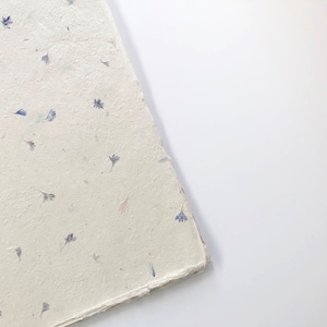 Gift wrapping paper (2 sheets) | Cornflower Petals | handmade, eco-friendly, Nepalese paper, floral, gift wrap, handmade paper
