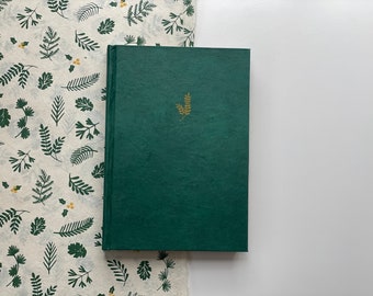 Handmade Paper Journal | Emerald Green | Hard Cover, Hand stitched journal, Travellers Journal, Gift for her, Mothers Day Gift