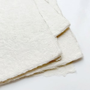 Handmade paper bundle (8 sheets) | Natural | A5 - Handmade Paper stationery, Deckle Edge Paper