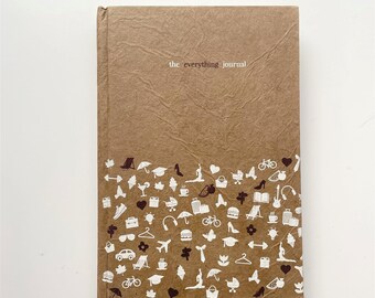 Diario de papel hecho a mano / Diario multiusos - Marrón / Tapa dura, Diario cosido a mano, Diario de viaje, Regalo para ella, Regalo para el Día de la Madre