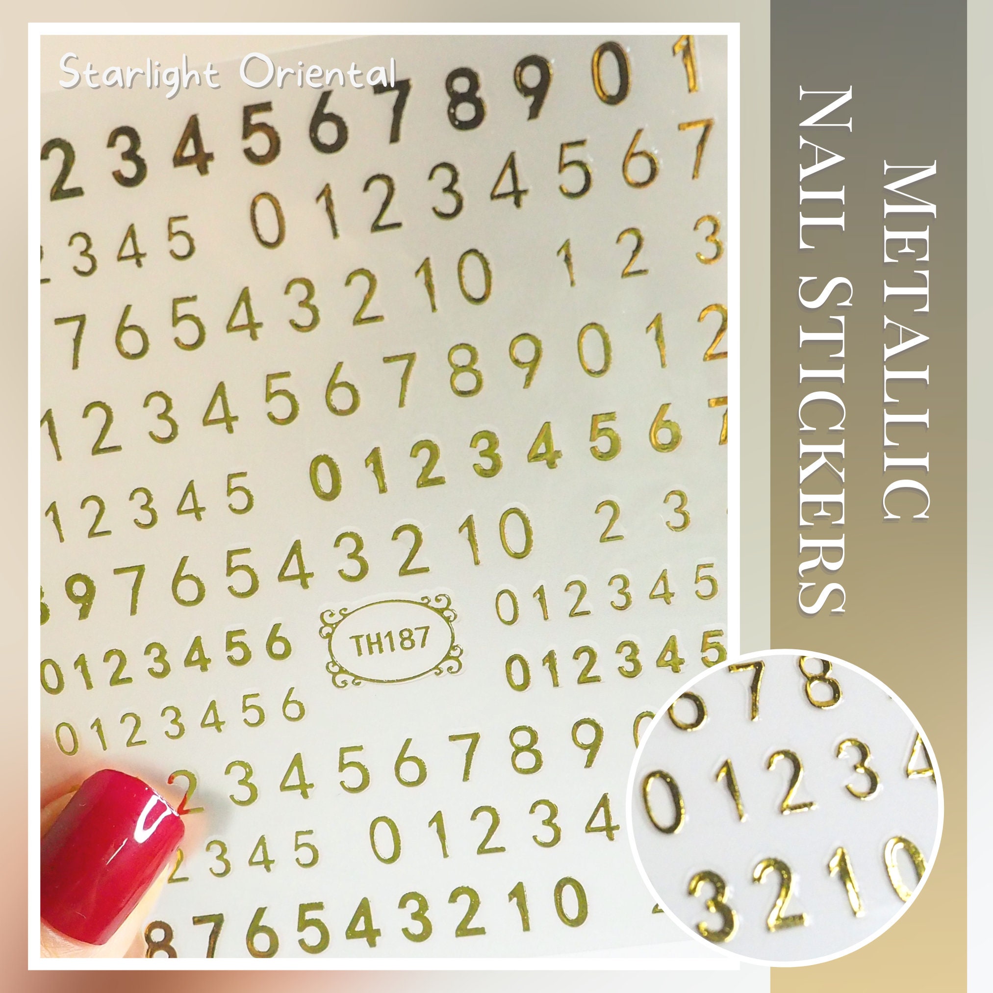 Gold Hologram Numbers - Stickers – Rose Mille