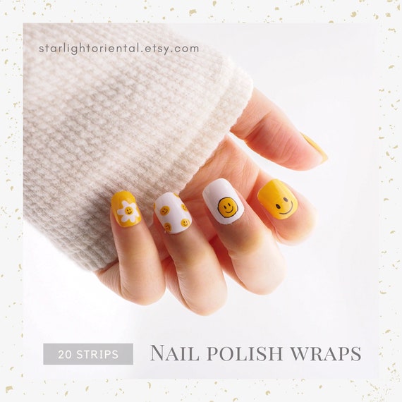 yellow acrylic flower nail art decoration