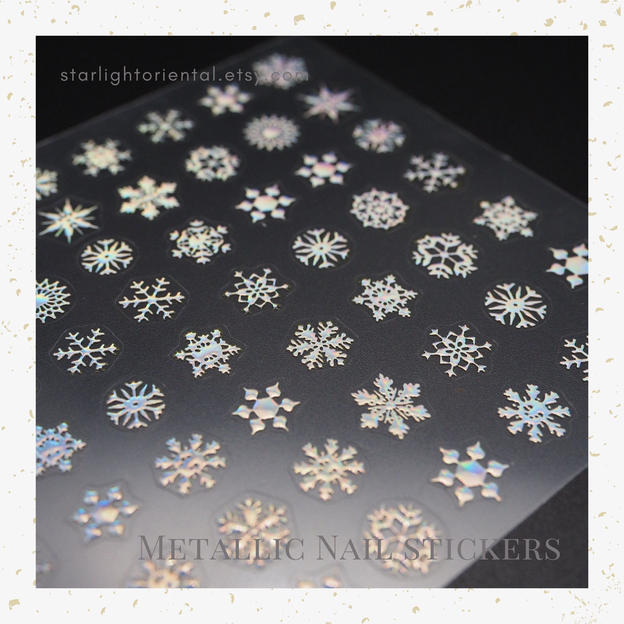 Christmas Laser Gold Silver Snowflake Nail Stickers#s0072 – HSSOX