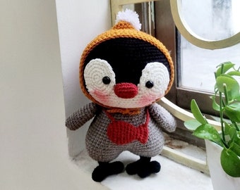 Pingüino Ganchillo, Pingüino Amigurumi, Pingüino Peluche, Pingüino