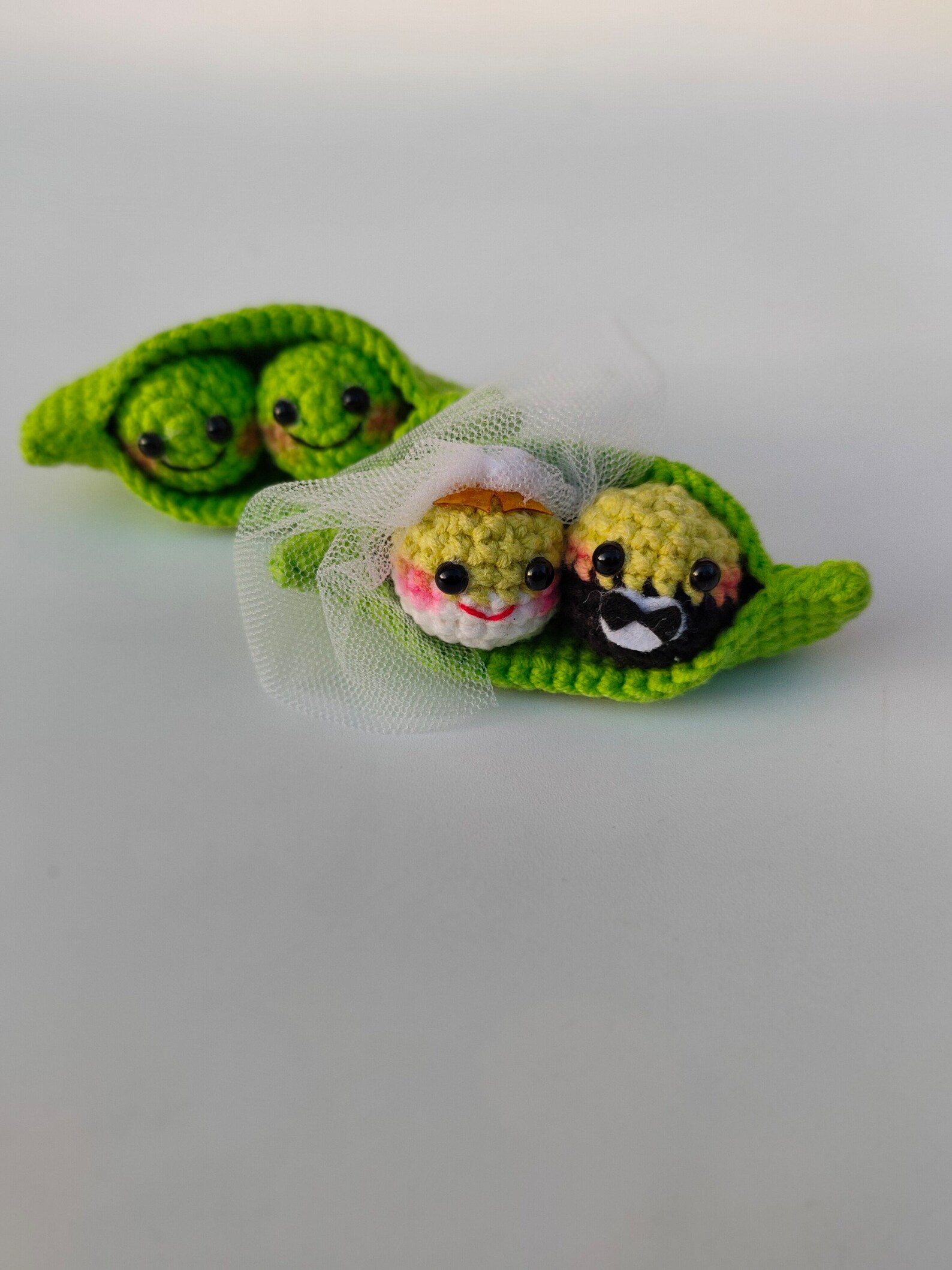 Amigurumi Two Peas in a Pod Crochet Plushies Pea Pod Play Etsy