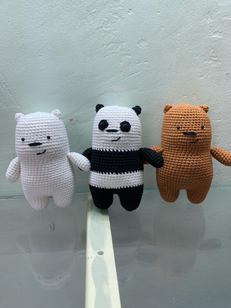 Crochet We Bare Bears Amigurumi We Bare Bears Doll Stuffed Crochet We Bare Bears Amigurumi We Bare Bears Doll Stuffed
