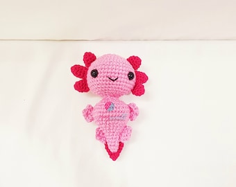 Axolotl Crochet, Axolotl Plush, Stuffed Axolotl, Axolotl Keychain, Amigurumi Axolotl, Handmade Axolotl,  Stuffed Plush Animal