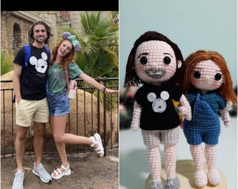 Couple Crochet Dolls, Stuffed Plush Couple, Valentine Crochet Gift, Custom Couple Doll, Look Alike Doll, Handmade Couple Doll, Wedding Gift