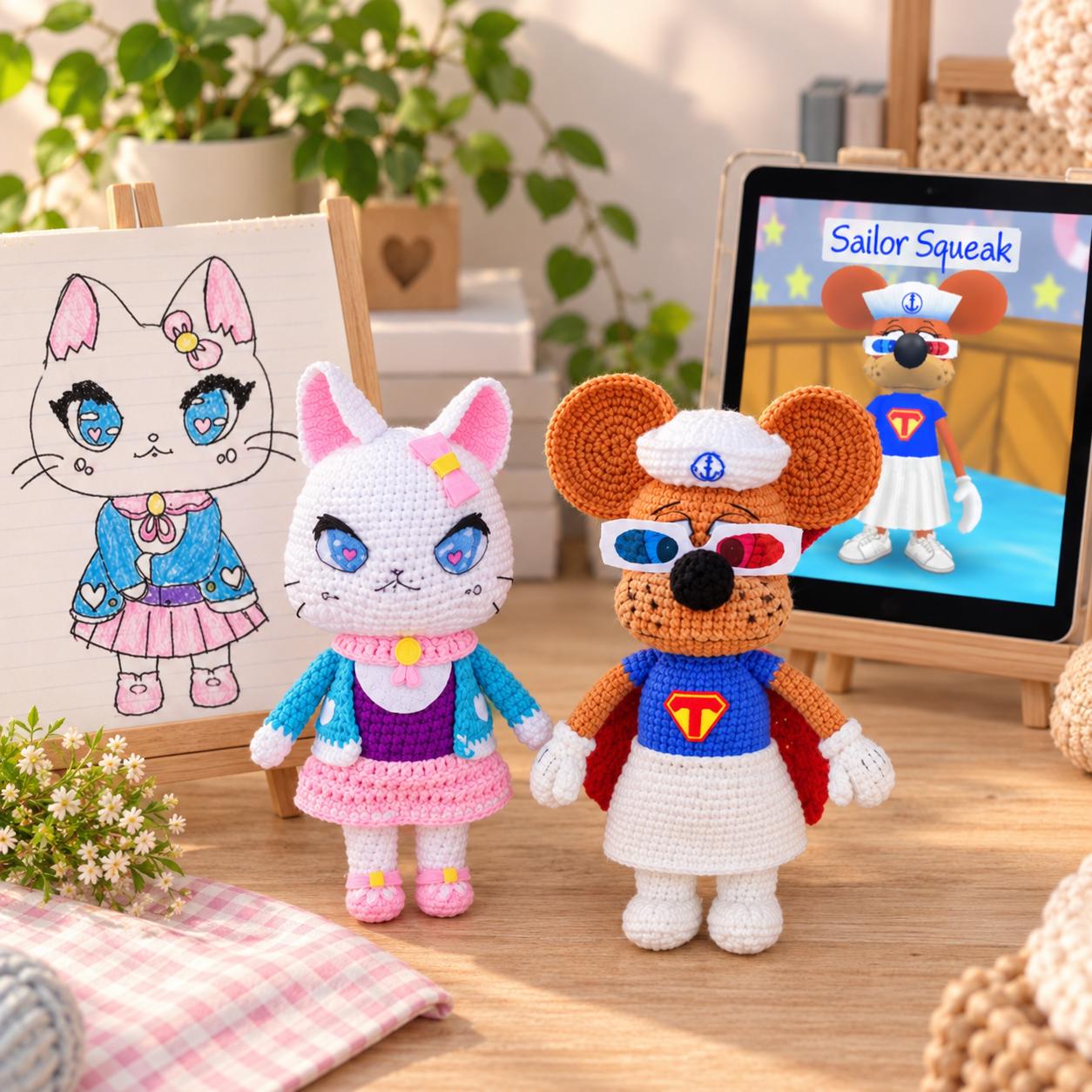 カスタムぬいぐるみ制作依頼、カスタムぬいぐるみ、カスタムかぎ針編み