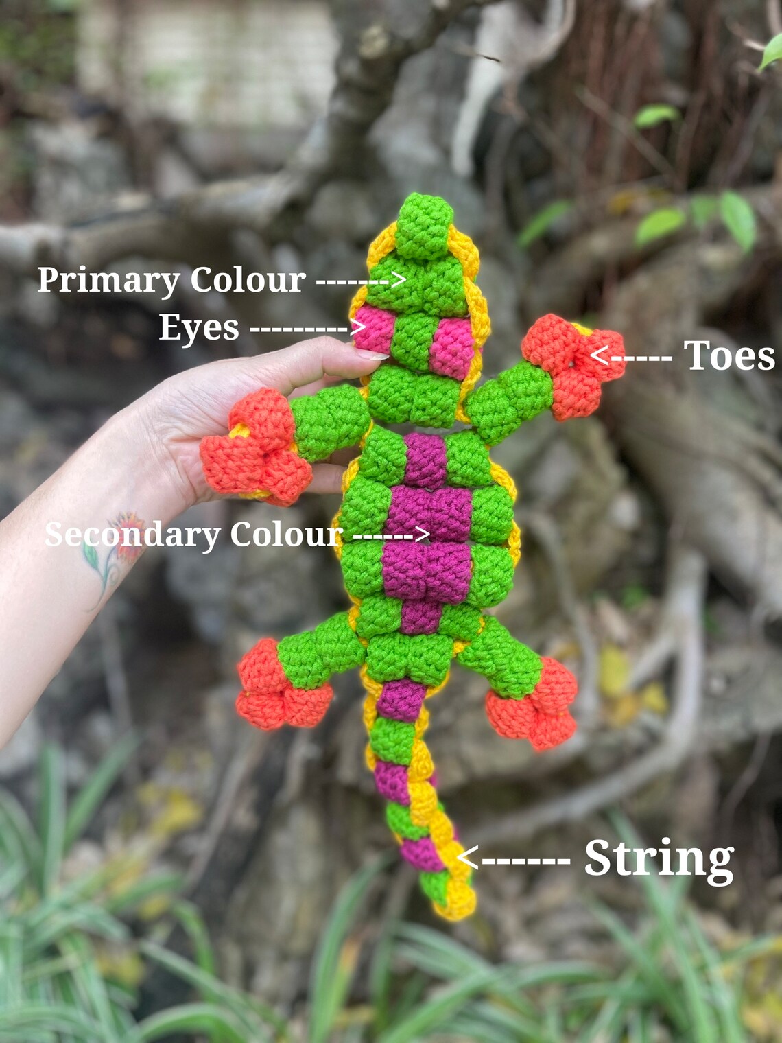 Crochet Bead Lizard 90s Bead Lizard Custom Bead Lizard Bead - Etsy