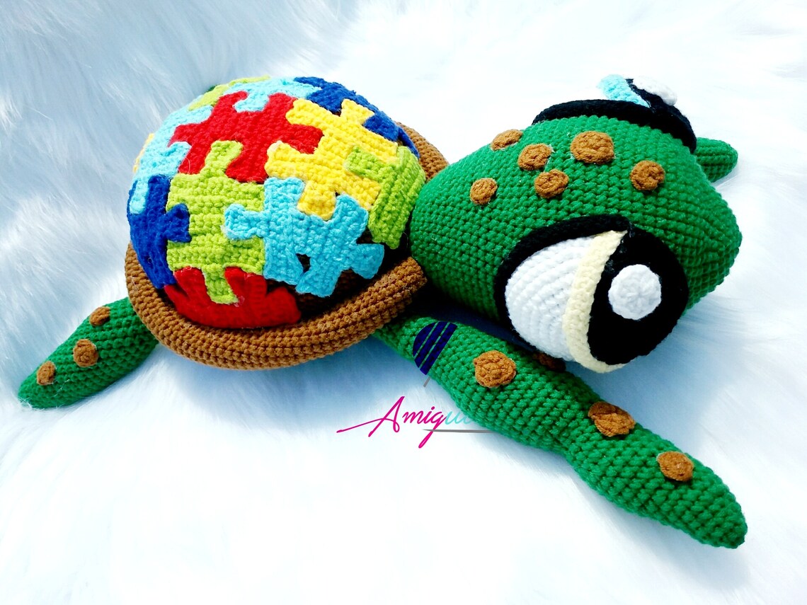 Crochet Autism Turtle Amigurumi Autism Turtle Autism - Etsy
