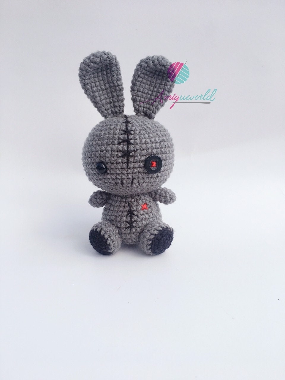 Crochet Voodoo Doll, Crochet Voodoo Bunny, Halloween Bunny