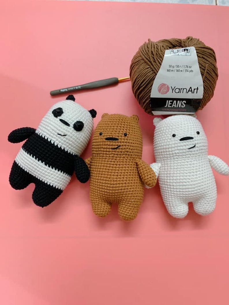 Crochet We Bare Bears Amigurumi We Bare Bears Doll Stuffed Crochet We Bare Bears Amigurumi We Bare Bears Doll Stuffed