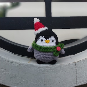 Pingouin au crochet, Noël pingouin, pingouin Amigurumi, peluche pingouin, poupée pingouin, porte-clés pingouin, Figure pingouin, Animal en peluche pingouin