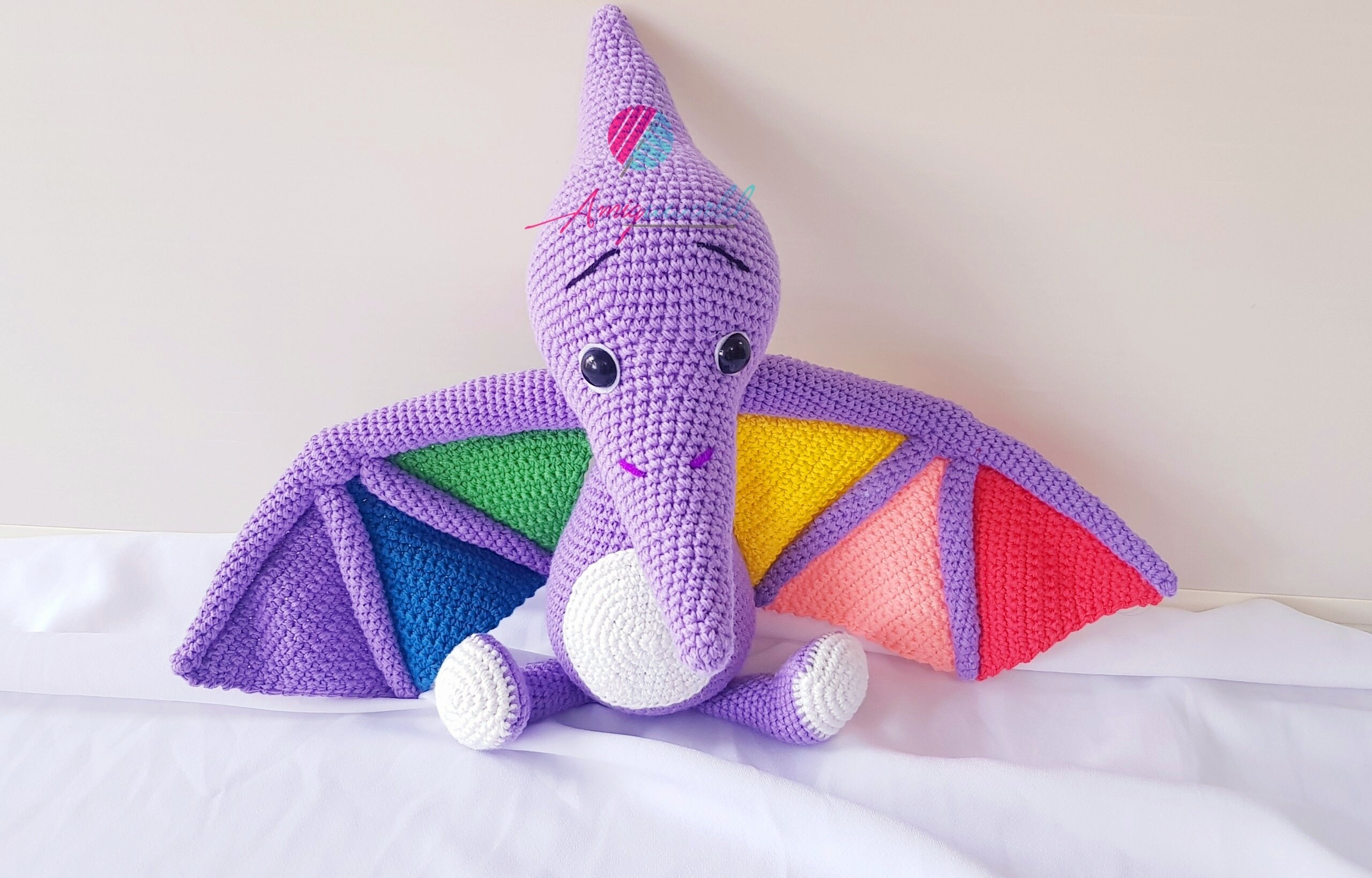 Pterodactyl Crochet Pterodactyl Plush Stuffed Pterodactyl Amigurumi Pterodactyl Pterodactyl Toy Dinosaur Crochet Pterodactyl Doll Etsy