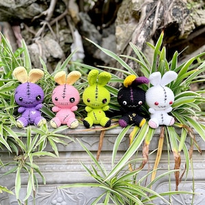 Voodoo häkeln Puppe, Voodoo Bunny, Voodoo Plüsch, Voodoo Schlüsselanhänger, Halloween Amigurumi, Halloween häkeln, Amigurumi Voodoo, Bunny Crochet