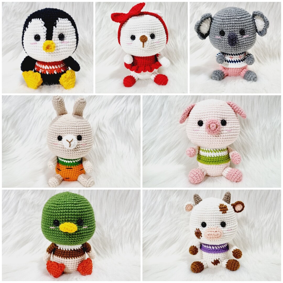 Crochet Animal Doll, Stuffed Plush Animal, Amigurumi Animal, Koala