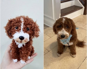 Perro de ganchillo personalizado, perro de peluche personalizado, monumento a la mascota de ganchillo, perro parecido, perro personalizado, regalo para los amantes de los perros, animal de peluche personalizado