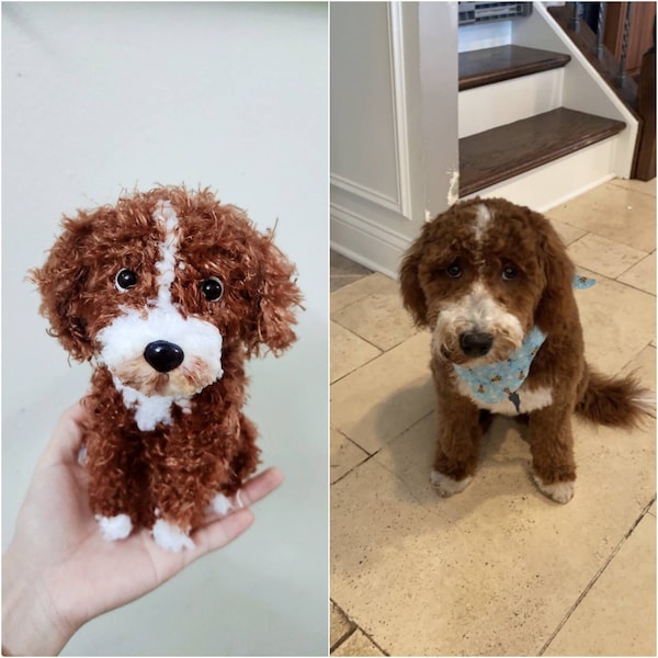 Perro de crochet personalizado, perro de peluche personalizado, memorial de crochet para mascotas, perro similar, perro personalizado, regalo para amantes de los perros, peluche personalizado
