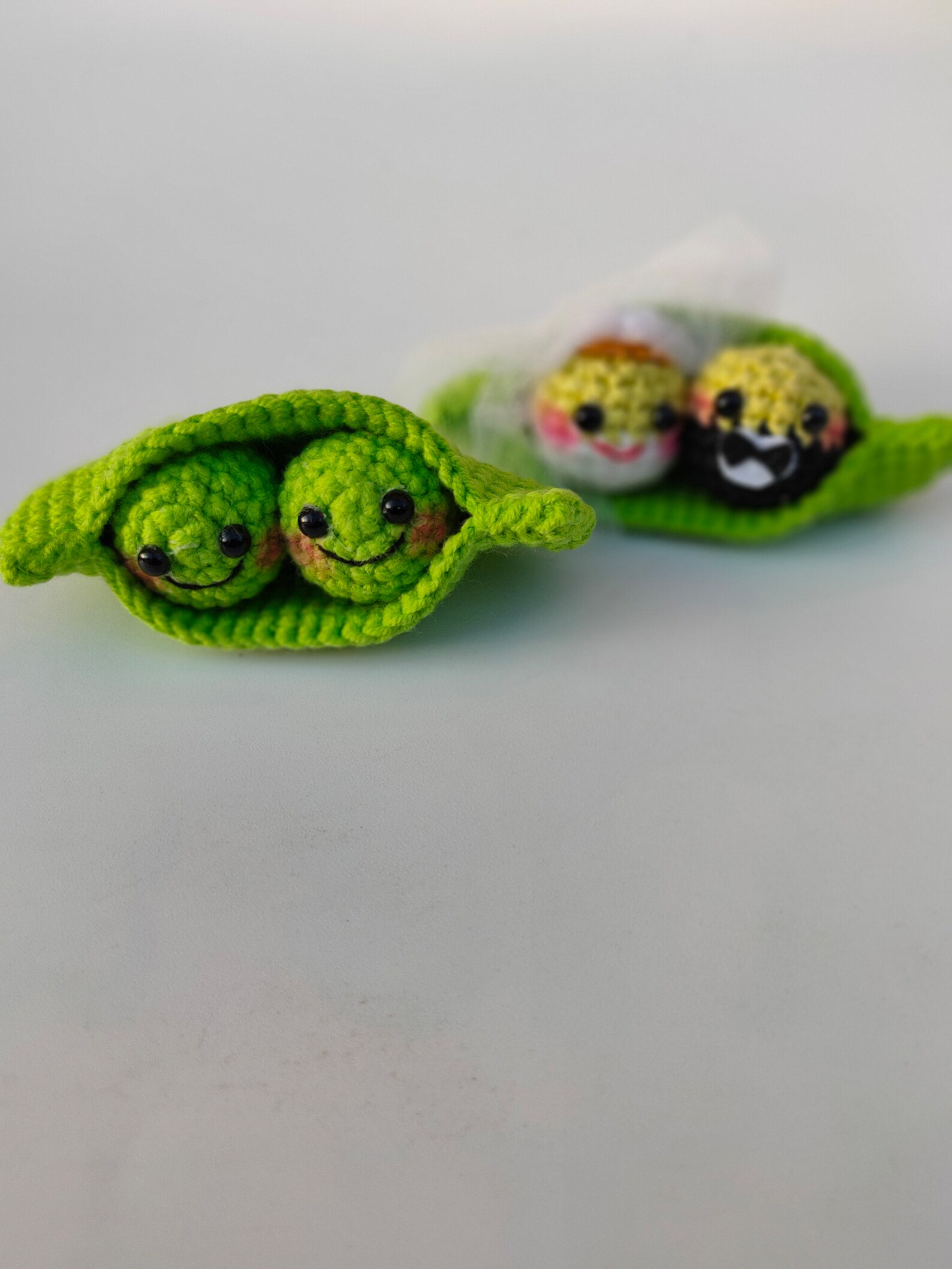 Amigurumi Two Peas in a Pod Crochet Plushies Pea Pod Play Etsy