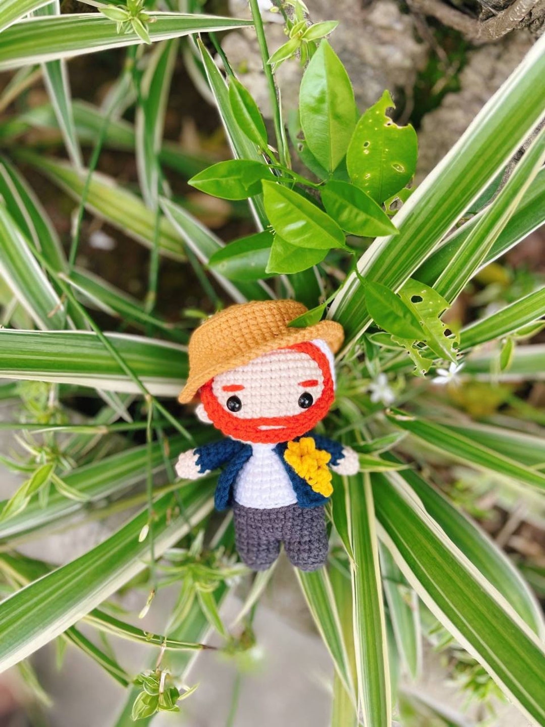 ファンゴッホ　編みぐるみ ファンゴッホ 編みぐるみ