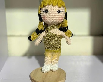 Patinadora artística de ganchillo, patinadora artística de peluche