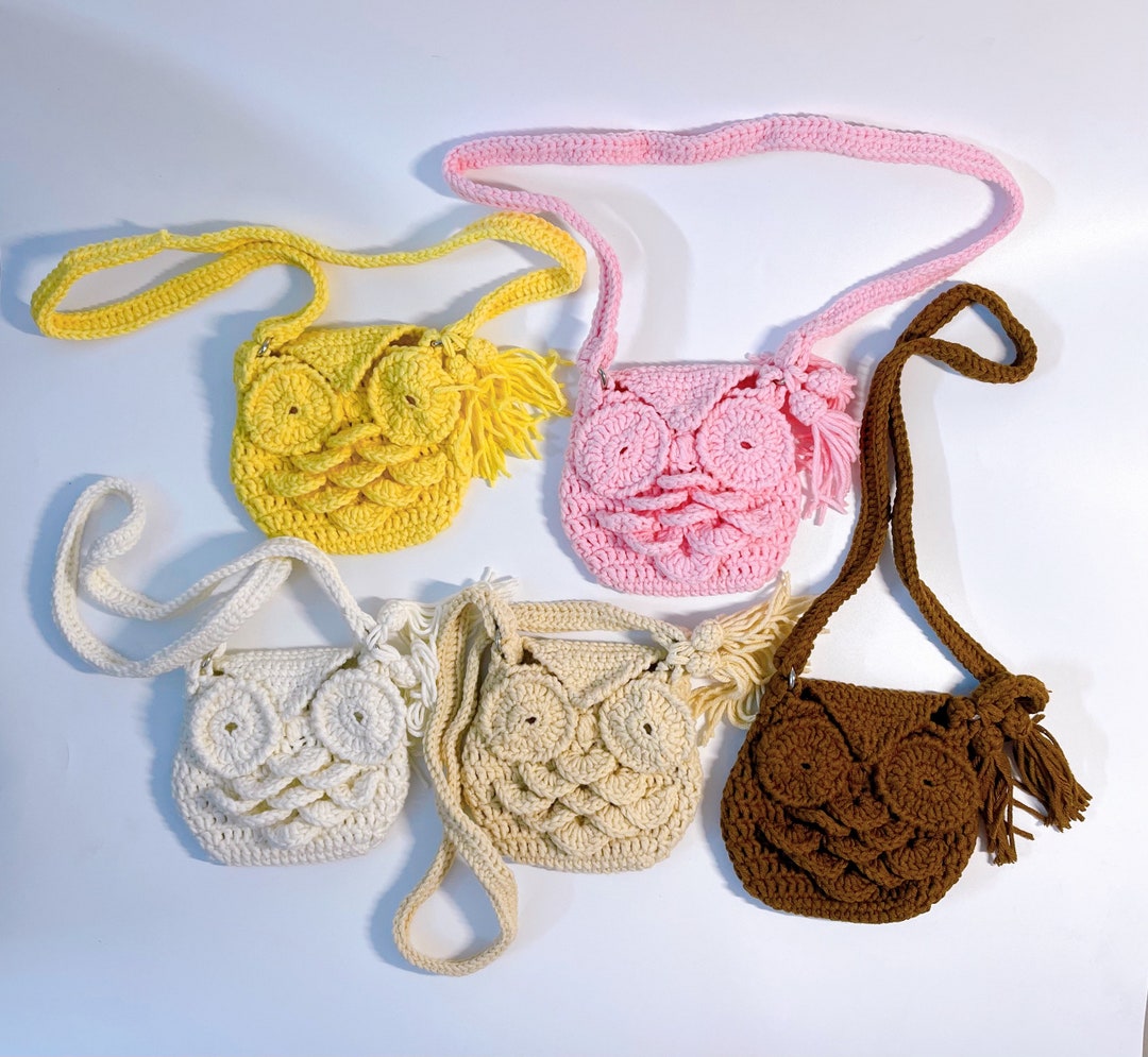 Crochet Owl Bag Crochet Owl Purse Owl Tote Bag Etsy