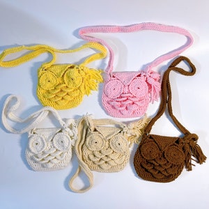 Crochet Owl Bag, Crochet Owl Purse, Owl Tote Bag