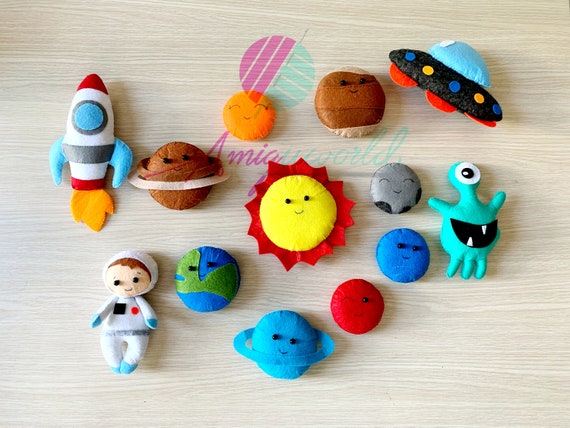 Solar System Ornament, Felt Solar System, Solar System Toy, Felt