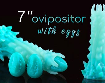 Ovipositor With Eggs - Small eggs- Kegel Eggs - Silicone Eggs - Squishy Eggs - Vaginal Eggs - Adult Toys - Sex Toy -Mature