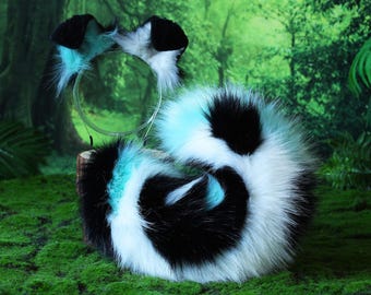 Kunstpelz Spleißen Schäferhund Schwanz und Ohr Shiba Inu Hund Ohr und Schwanz Anime Cosplay Therian Welpe Ohr Schwanz Welpe Mädchen kemonomimi Welpe Junge